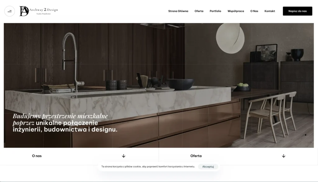 Strona internetowa dla projektantki wnętrz