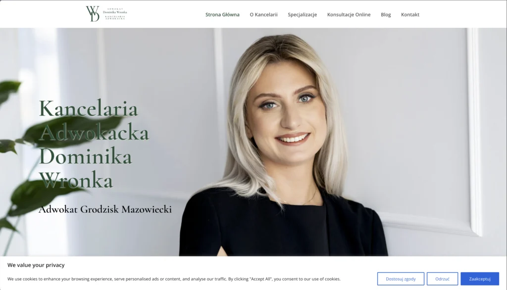 Strona internetowa dla prawnika