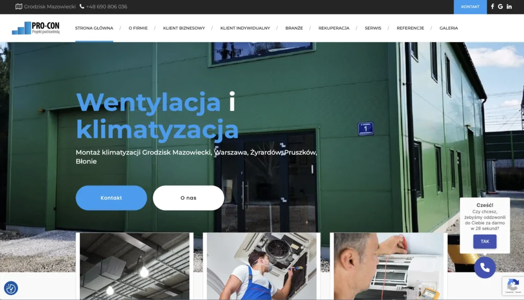 Strona internetowa Pro-Con